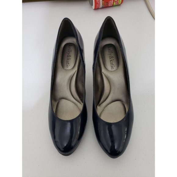 Kelly & Katie Shoes - Kelly & Katie Dorotha Platform Pump, navy, size 8